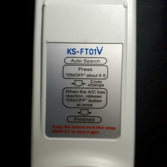 KS-FT01V Universal Remote Control Compatible with Fujitsu Air Conditioners NWOB! - Picture 5 of 6